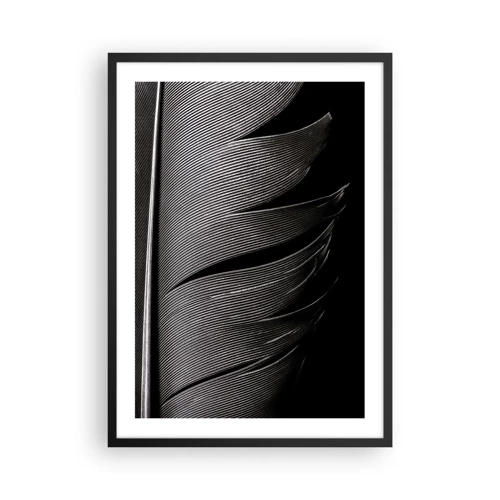 Poster in cornice nera - Piuma: struttura meravigliosa - 50x70 cm