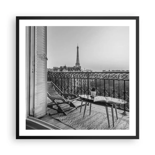 Poster in cornice nera - Pomeriggio parigino - 60x60 cm