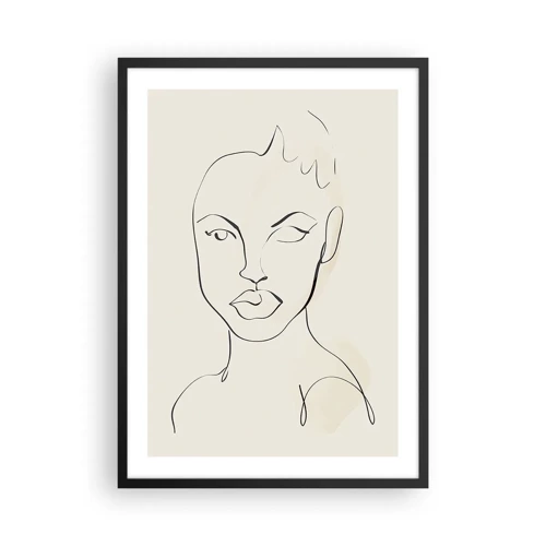 Poster in cornice nera - Profilo di sensualità - 50x70 cm