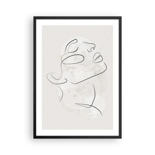 Poster in cornice nera - Profilo di sogno - 50x70 cm