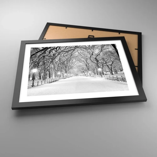 Poster in cornice nera - Quattro stagioni: l'inverno - 40x30 cm