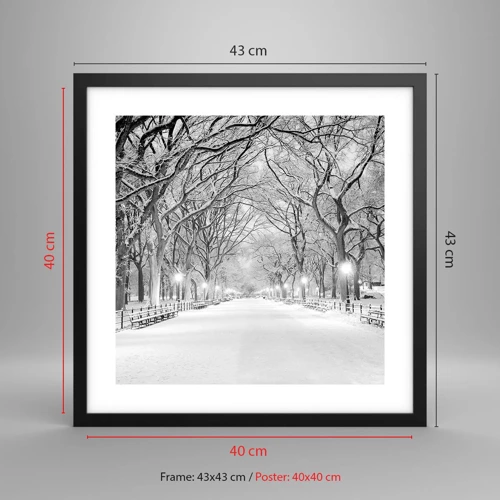Poster in cornice nera - Quattro stagioni: l'inverno - 40x40 cm