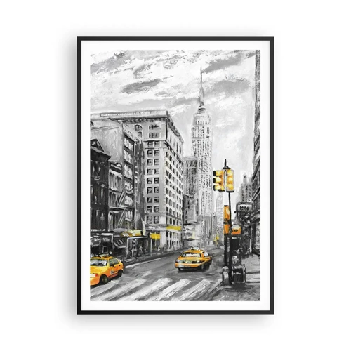 Poster in cornice nera - Racconto di New York - 70x100 cm