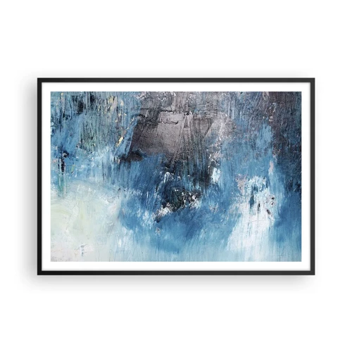 Poster in cornice nera - Rapsodia blu - 100x70 cm