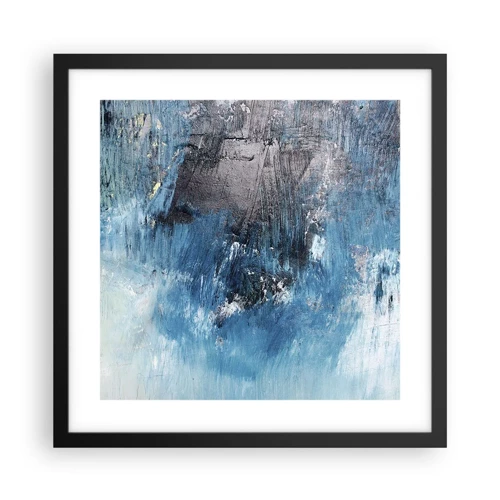 Poster in cornice nera - Rapsodia blu - 40x40 cm