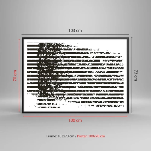 Poster in cornice nera - Ritmo e rumore - 100x70 cm