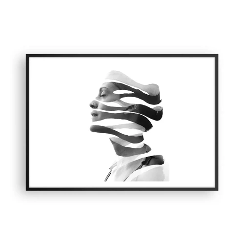 Poster in cornice nera - Ritratto surrealista - 100x70 cm