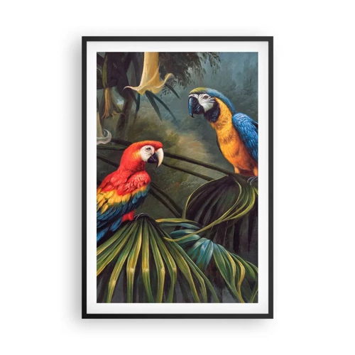 Poster in cornice nera - Romanticità ai tropici - 61x91 cm