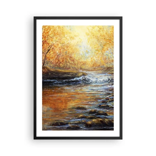 Poster in cornice nera - Ruscello d'oro - 50x70 cm