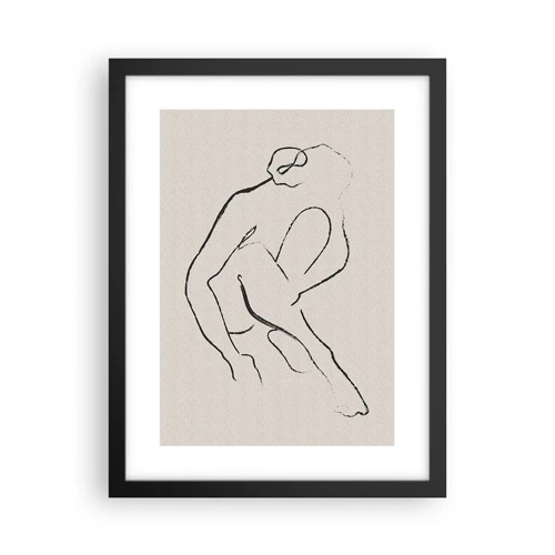 Poster in cornice nera - Schizzo intimo - 30x40 cm