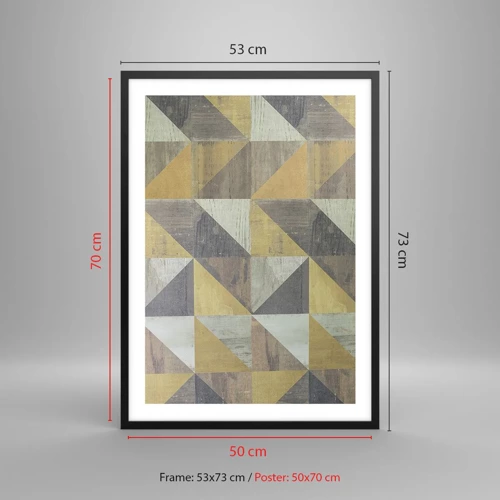 Poster in cornice nera - Secondo i triangoli - 50x70 cm