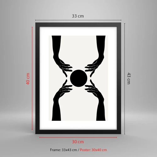 Poster in cornice nera - Segno misterioso - 30x40 cm