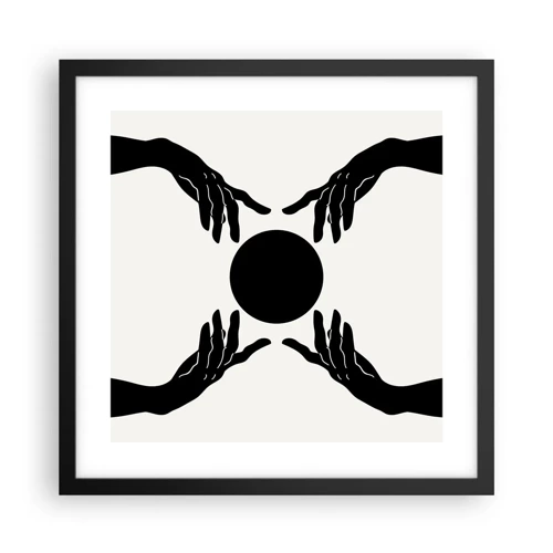 Poster in cornice nera - Segno misterioso - 40x40 cm