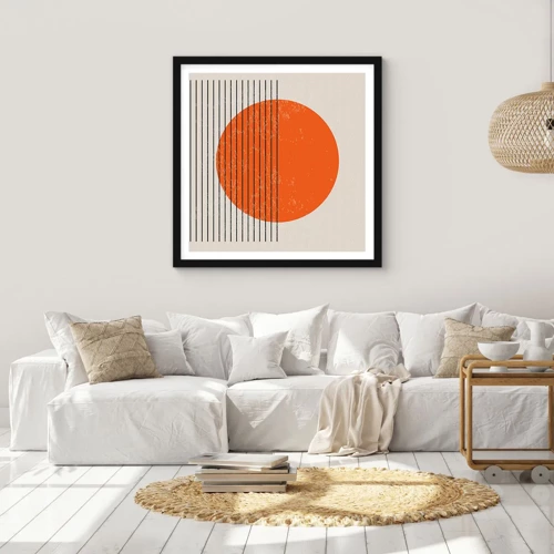 Poster in cornice nera - Sempre il sole - 60x60 cm