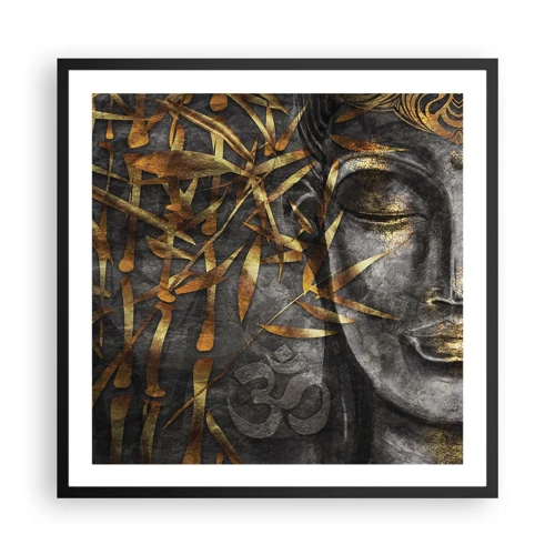 Poster in cornice nera - Senti la pace - 60x60 cm