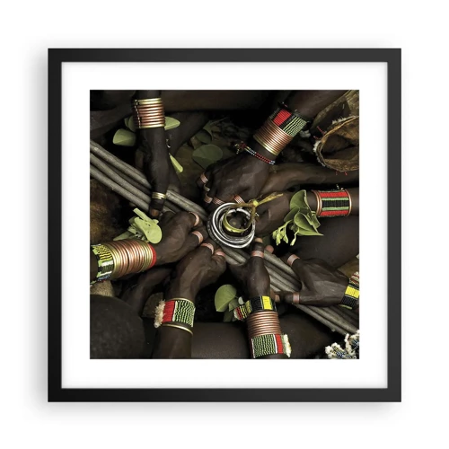 Poster in cornice nera - Siamo insieme - 40x40 cm