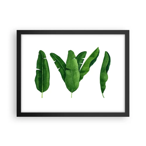 Poster in cornice nera - Simmetria verde - 40x30 cm