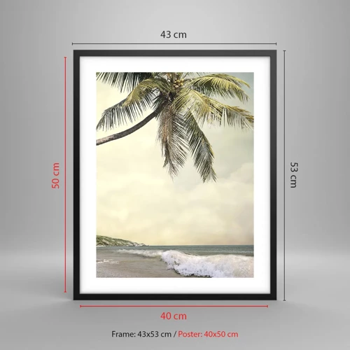 Poster in cornice nera - Sogno tropicale - 40x50 cm