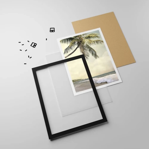 Poster in cornice nera - Sogno tropicale - 40x50 cm