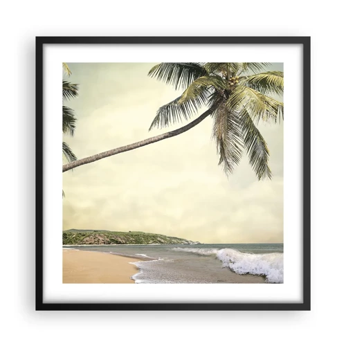 Poster in cornice nera - Sogno tropicale - 50x50 cm