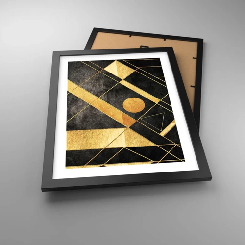Poster in cornice nera - Sole del deserto - 30x40 cm