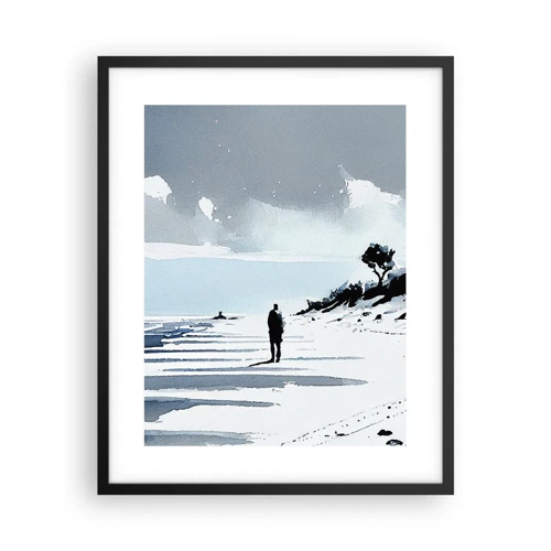 Poster in cornice nera - Solo con se stesso - 40x50 cm