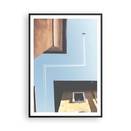 Poster in cornice nera - Sopra il labirinto urbano - 70x100 cm