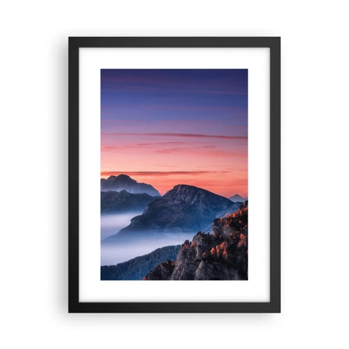 Poster in cornice nera - Sopra le valli - 30x40 cm