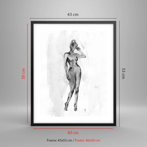 Poster in cornice nera - Studio di ideale di bellezza - 40x50 cm