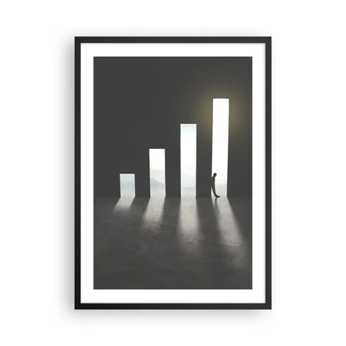 Poster in cornice nera - Successo - impressione - 50x70 cm
