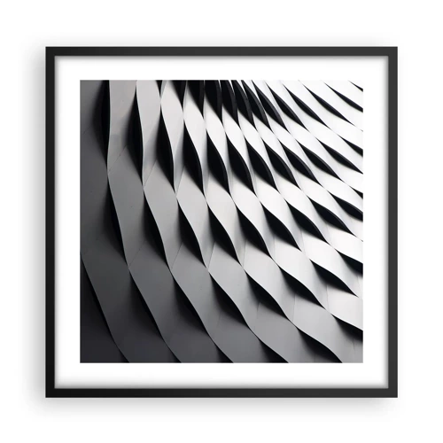 Poster in cornice nera - Sulla cresta dell'onda - 50x50 cm