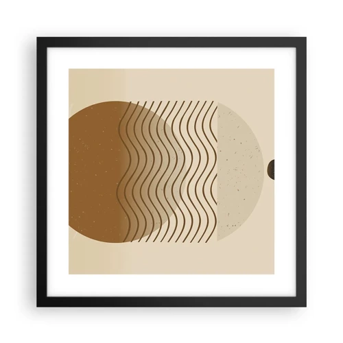 Poster in cornice nera - Sull'origine delle figure geometriche - 40x40 cm