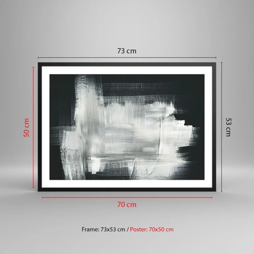Poster in cornice nera - Tessuto in verticale e in orizzontale - 70x50 cm