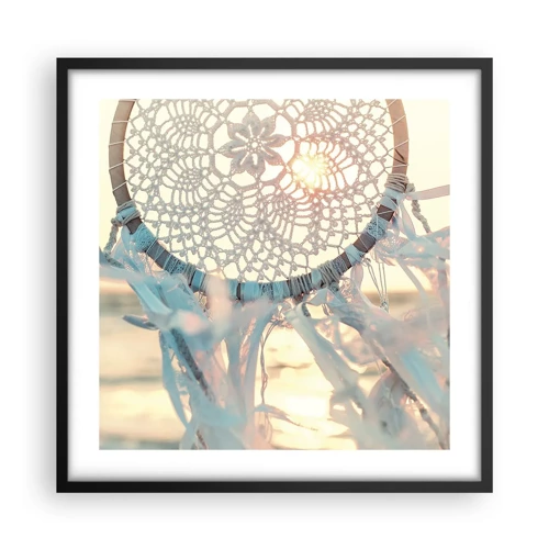 Poster in cornice nera - Totem di pizzo - 50x50 cm