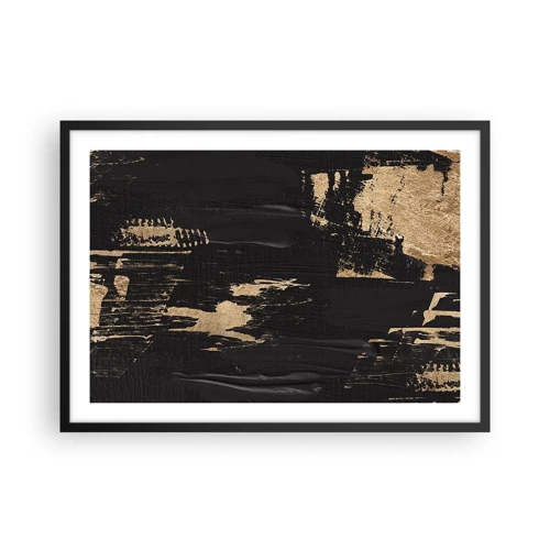 Poster in cornice nera - Tracce del contatto - 70x50 cm