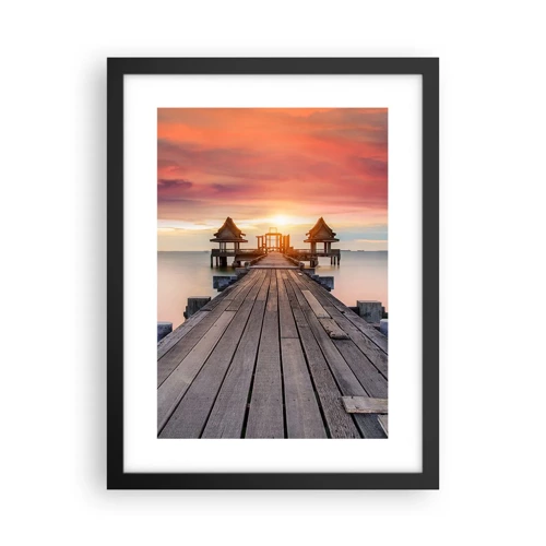 Poster in cornice nera - Tramonto d'oriente - 30x40 cm