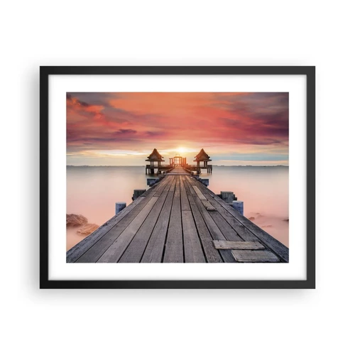 Poster in cornice nera - Tramonto d'oriente - 50x40 cm