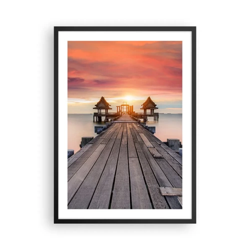 Poster in cornice nera - Tramonto d'oriente - 50x70 cm