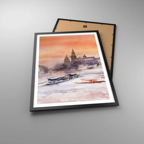 Poster in cornice nera - Tramonto reale - 50x70 cm