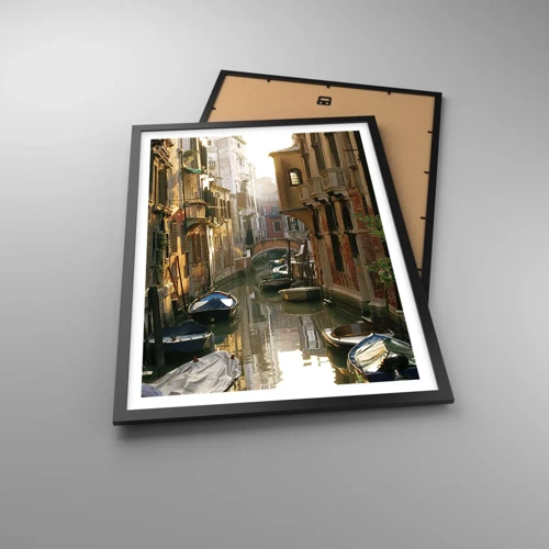 Poster in cornice nera - Un angolo di Venezia - 50x70 cm