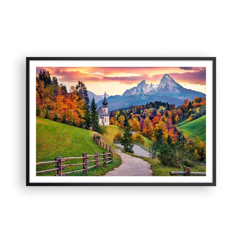 Poster in cornice nera - Un paesaggio come dipinto - 91x61 cm