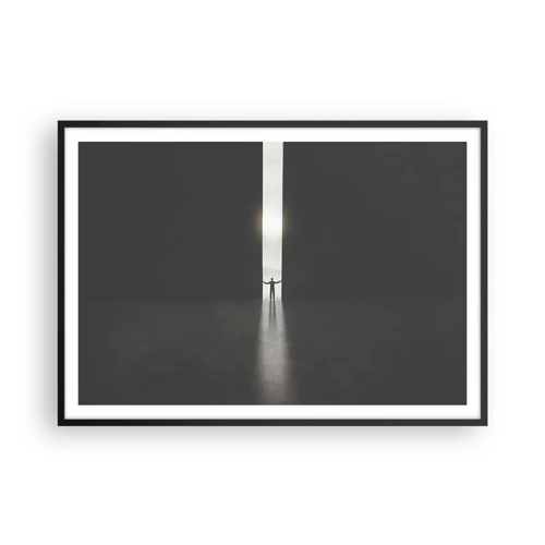Poster in cornice nera - Un passo verso un chiaro futuro - 100x70 cm
