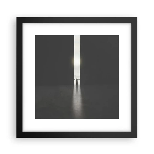 Poster in cornice nera - Un passo verso un chiaro futuro - 30x30 cm