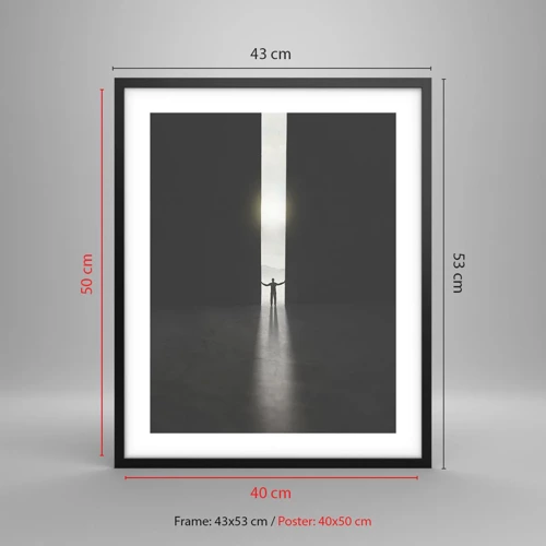 Poster in cornice nera - Un passo verso un chiaro futuro - 40x50 cm