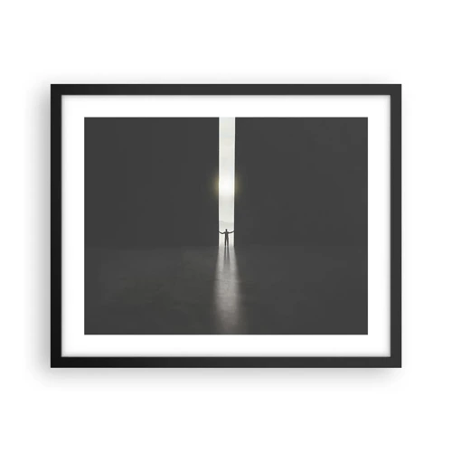 Poster in cornice nera - Un passo verso un chiaro futuro - 50x40 cm