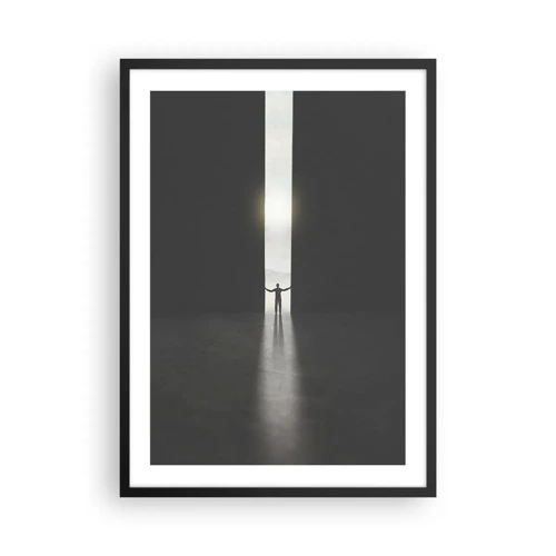 Poster in cornice nera - Un passo verso un chiaro futuro - 50x70 cm