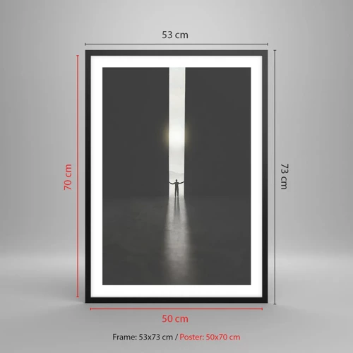 Poster in cornice nera - Un passo verso un chiaro futuro - 50x70 cm