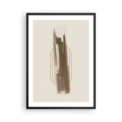 Poster in cornice nera - Un soffio di grigio - 50x70 cm