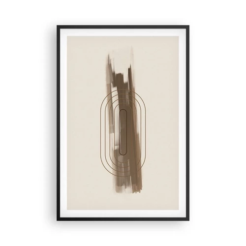 Poster in cornice nera - Un soffio di grigio - 61x91 cm