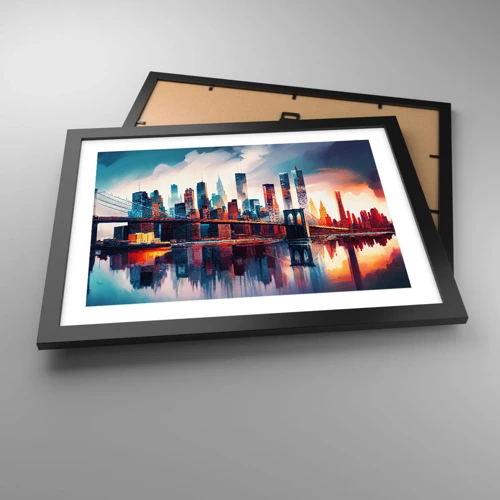 Poster in cornice nera - Una New York spettacolare - 40x30 cm